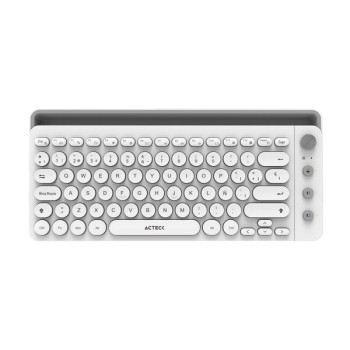 Teclado Acteck TI685 - Inalámbrico - Español - Multimedia - Blanco - AC-934190