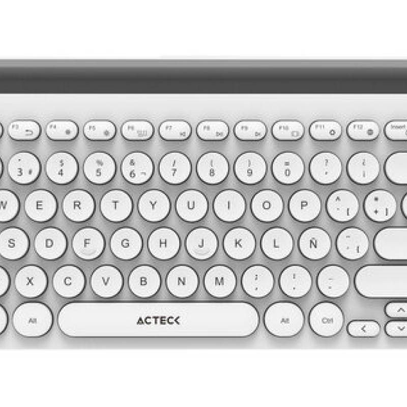 Teclado Acteck TI685 - Inalámbrico - Español - Multimedia - Blanco - AC-934190