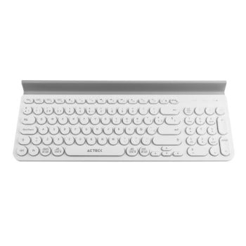 Teclado Acteck INSPIRE COMP TI695 - Inalámbrico - Bluetooth - Español - Blanco - AC-934213