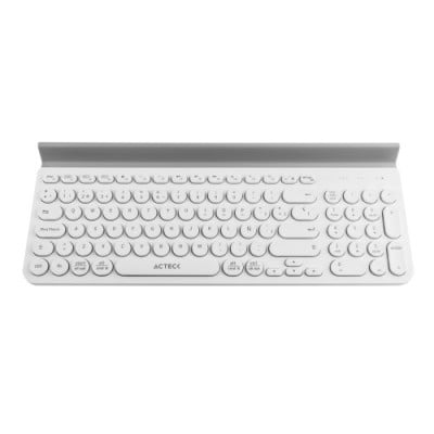 Teclado Acteck INSPIRE COMP TI695 - Inalámbrico - Bluetooth - Español - Blanco - AC-934213