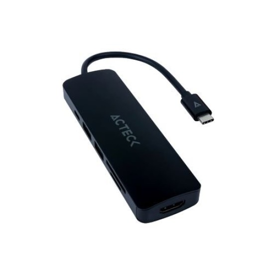 Hub USB Acteck GATE 6 DH660 - USB-C a HDMI - 2x USB - USB-C - Lector TF/ Lector SD - AC-934619