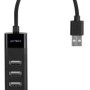 Hub USB Acteck DH420 - 4x USB 2.0 - Negro - AC-934671