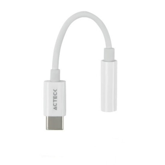 Adaptador Acteck Shift Plus AA405 - USB-C a 3.5mm - Blanco - AC-934831