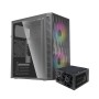 Gabinete Gamer Acteck Fuji GC470 - Mini Torre - Micro ATX/Mini ITX - Fuente 500W - Panel Lateral - Negro - AC-935838
