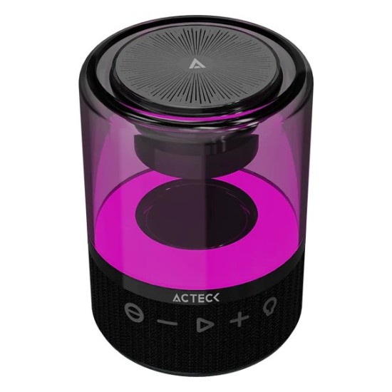 Bocina Portátil Acteck Glee Pure AP30 - Inalámbrico - Bluetooth - Negro - AC-936422