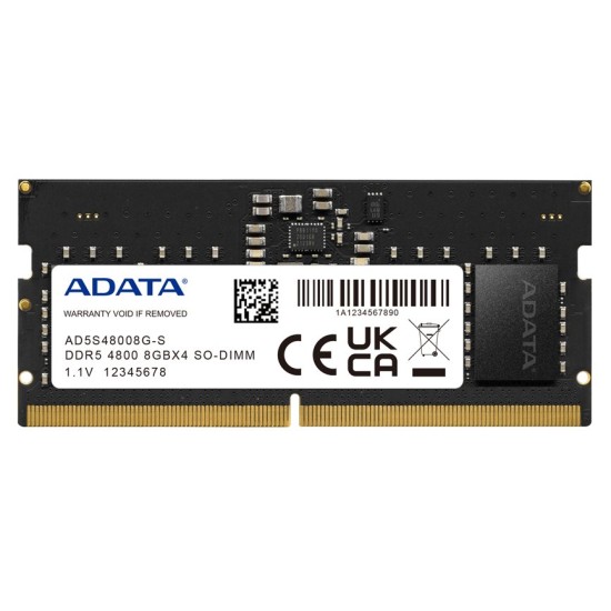 Memoria RAM ADATA AD5S480016G-S - DDR5 - 16GB - 4800MHz - SO-DIMM - Para Laptop - AD5S480016G-S