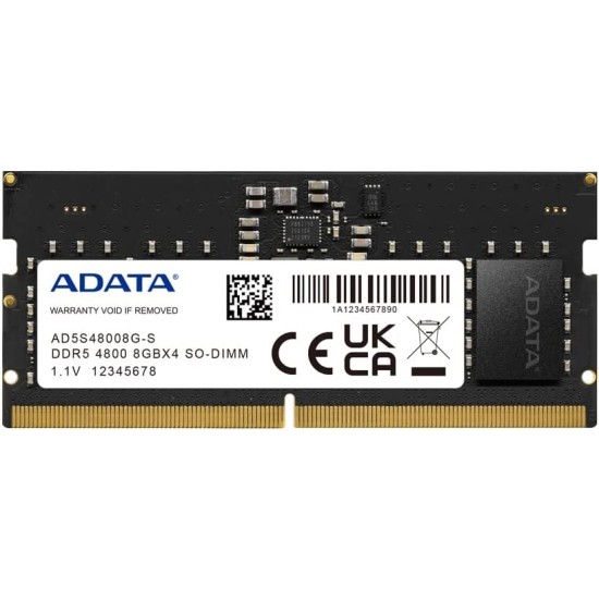 Memoria RAM ADATA AD5S48008G-S - DDR5 - 8GB - 4800MHz - SO-DIMM - para Laptop - AD5S48008G-S