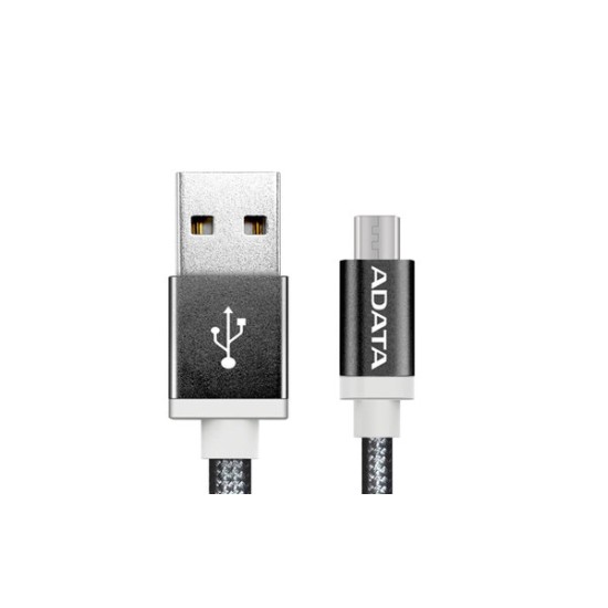 Cable USB ADATA AMUCAL-100CMK-CBK - 1m - USB A / Micro-USB B - Negro - AMUCAL-100CMK-CBK