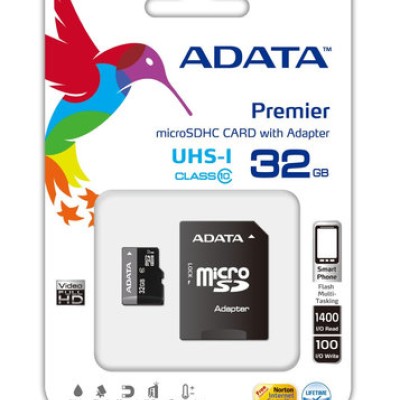 Memoria MicroSDHC ADATA - 32GB - Clase 10 - UHS-I - AUSDH32GUICL10-RA1