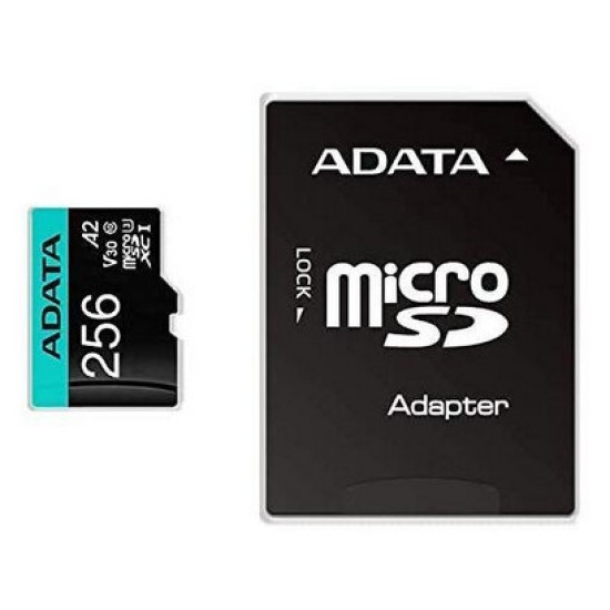 Memoria MicroSDXC ADATA Premier Pro - 256GB - Clase 10 - UHS-I - AUSDX256GUI3V30SA2-RA1