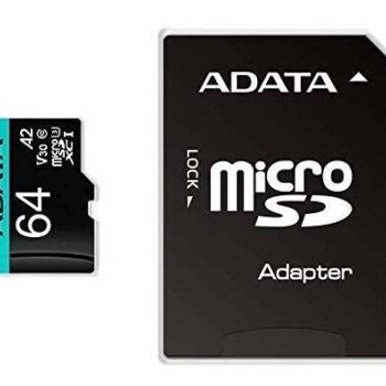 Memoria MicroSDXC ADATA Premier Pro 64GB con Adaptador SD - AUSDX64GUI3V30SA2-RA1