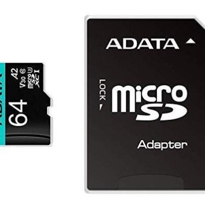 Memoria MicroSDXC ADATA Premier Pro - 64GB - C/Adaptador - AUSDX64GUI3V30SA2-RA1