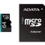 Memoria MicroSDXC ADATA Premier Pro - 64GB - C/Adaptador - AUSDX64GUI3V30SA2-RA1