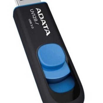 Memoria USB ADATA DashDrive UV128 64GB USB 3.2 Gen 1 Negro/Azul AUV128-64G-RBE Memoria USB ADATA DashDrive UV128 64GB USB 3.2 Gen 1 Negro/Azul AUV128-64G-RBE