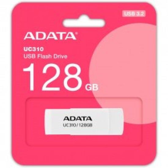 Memoria USB ADATA UC310 - 128GB - USB 3.2 - Blanco - UC310-128G-RWH