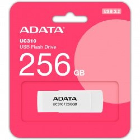 Memoria USB ADATA UC310 - 256GB - USB 3.2 - Blanco - UC310-256G-RWH