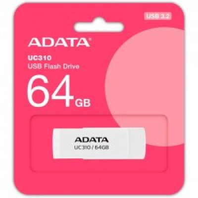 Memoria USB ADATA UC310 - 64B - USB 3.2 - Blanco - UC310-64G-RWH