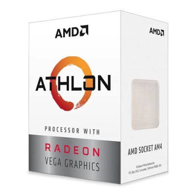 Procesador AMD Athlon 3000G - 3.5 GHz - 2 Núcleos - Socket AM4 - 4MB Caché - 35W - Radeon Vega 3 - YD3000C6FHBOX