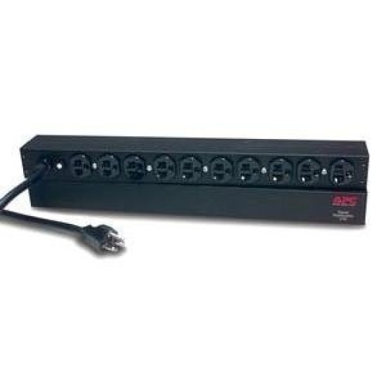 Rack PDU APC - Basic - 1U - 20A - 120V - 10 Contactos - Negro - AP9563