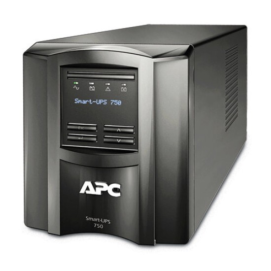 UPS APC Smart-UPS - 750VA/500W - 6 Contactos - Línea interactiva - LCD - SMT750C