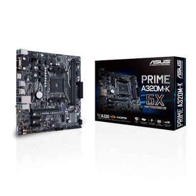 Tarjeta Madre ASUS PRIME A320M-K - Socket AM4 - 2 x DDR4 - 2133/2666/3200 MHz - VGA - USB 2.0 - USB 3.0 - Micro ATX - PRIME A320M-K