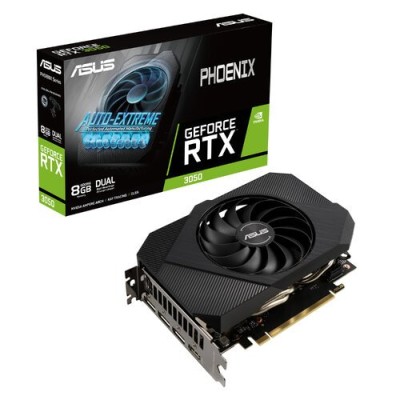 Tarjeta de Video ASUS Phoenix GeForce RTX 3050 - 8GB - 128-bit - PCI-E 4.0 - GDDR6 - HDMI - DisplayPort - PH-RTX3050-8G