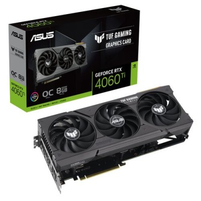 Tarjeta de Video ASUS TUF Gaming GeForce RTX 4060 Ti - 8GB - 128-bit - PCI-E 4.0 - GDDR6 - HDMI - DisplayPort  - TUF-RTX4060TI-O8G-GAMING