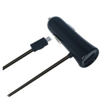 Cargador USB Brobotix - para Auto - 5V - Micro USB - Negro - 789536N