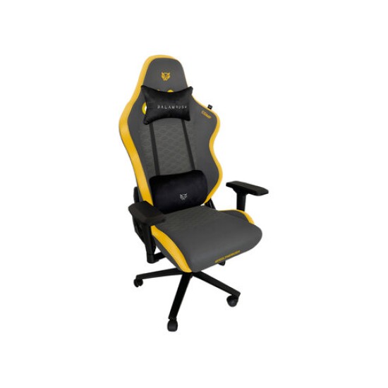 Silla Gamer Balam Rush THUNDER COMP - Soporta 150kg - Gris con Amarillo - BR-932912