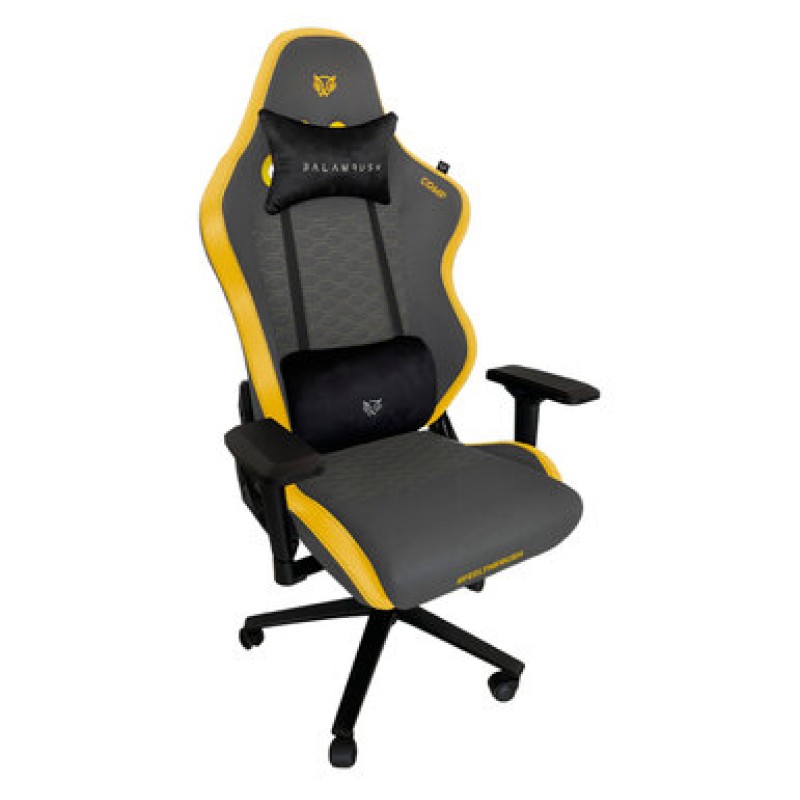 Silla Gamer Balam Rush THUNDER COMP - Soporta 150kg - Gris con Amarillo - BR-932912