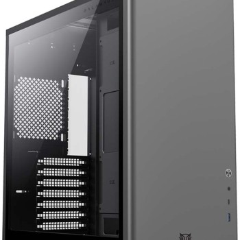 Gabinete Gamer Balam Rush ERIS SPECIAL GM985 - Media Torre ATX/Micro ATX/Mini ITX con Panel Lateral Gris