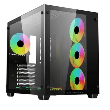 Gabinete Gamer Balam Rush Tank Pro GM930 - Torre Media - Compatible ATX/Micro ATX/Mini-ITX - 4 Ventiladores RGB - Panel Lateral de Vidrio - Modelo BR-935944