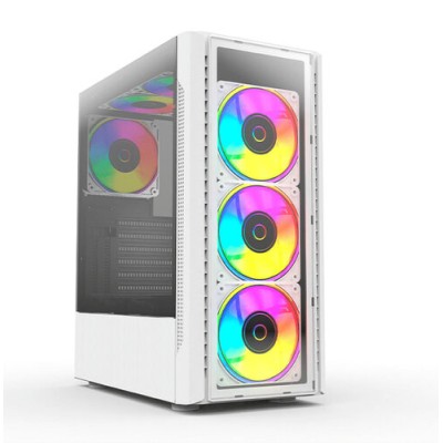 Gabinete Gamer Balam Rush DRAGONFLY II CRYSTAL GM745 - Media Torre - ATX/Micro ATX/Mini ITX - Panel Lateral - Blanco - BR-935975