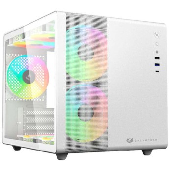 Gabinete Gamer Balam Rush TANK MINI GI930 - Mini Torre - Micro ATX/Mini ITX - 3 Ventiladores - Panel Lateral - Blanco - BR-936040