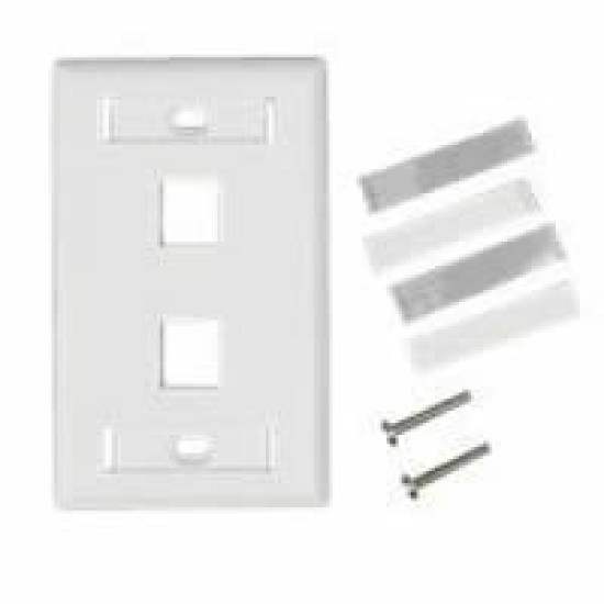 Placa de Pared Belden - 2 Salidas - Blanco - AX102655