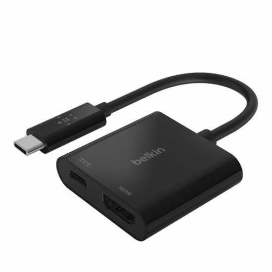 Adaptador Belkin AVC002btBK - USB-C a HDMI/Alimentación USB-C - Negro - AVC002btBK