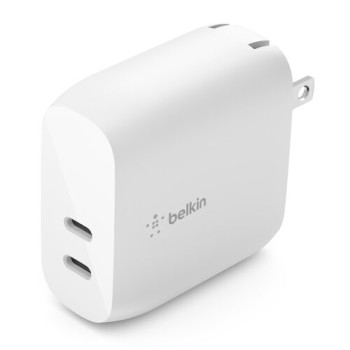 Cargador de Pared Belkin WCB006DQWH - 2 Puertos - USB-C - Blanco - WCB006DQWH