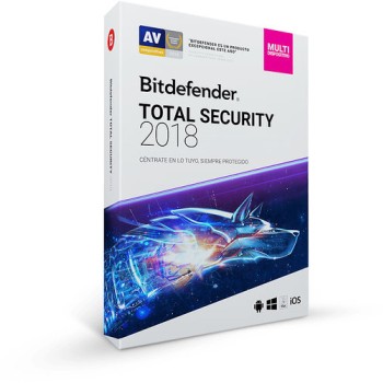 Antivirus Bitdefender Total Security Multidispositivos - 5 Dispositivos - 1 Año - Caja - TMBD-410