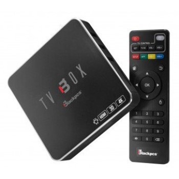 TV Box BLACKPCS Android 4K Ultra HD con HDMI y AV - Modelo EO104K-BL