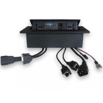 Caja Multicontacto BRobotix - para Mesa - Corriente - Negro - 005514N