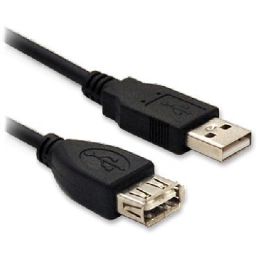 Cable Extensión USB BRobotix 054320 - USB 2.0 - 90cm - Negro - 054320