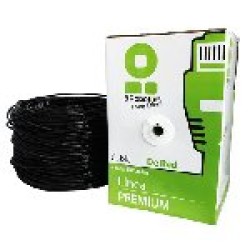 Bobina de Cable de Red BRobotix Cat5e 100 Metros 24 AWG Negro Modelo 055100