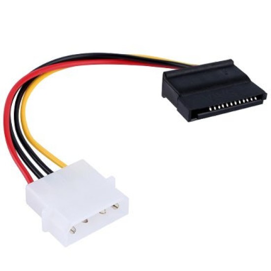 Cable SATA BRobotix - Corriente 150 - 15 cm - Rojo/Negro/Amarillo - 102242