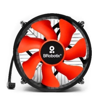 Disipador BROBOTIX 136902 - Ventilador 2200 RPM - 3 Pines - Color Naranja