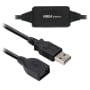 Extensión BRobotix 150156 - USB 2.0 - Macho/Hembra - 20 Mts - Negro - 150156