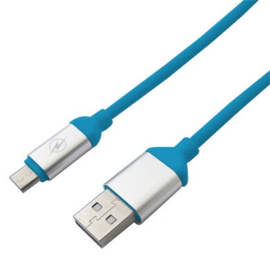 Cable USB BRobotix 161208A - USB a Micro USB - 1.2 metros - Azul - 161208A