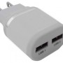 Cargador de Pared BRobotix 161264B - USB - 2 Puertos - Blanco - 161264B
