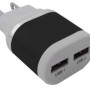 Cargador de Pared BRobotix 161264N - USB - 2 Puertos - Negro/Blanco - 161264N