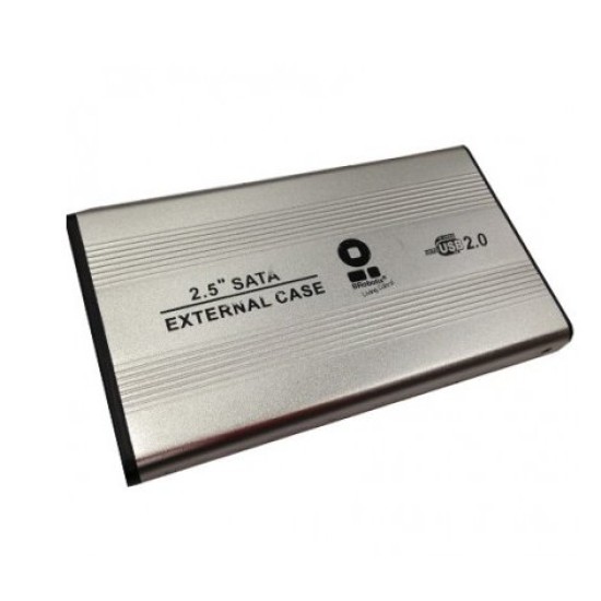 Gabinete BRobotix - 2.5" - USB 2.0 - SATA - HDD - Plata - 001663