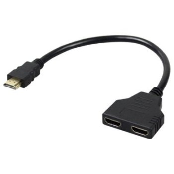 Divisor de Vídeo BRobotix 170422 - 2xHDMI a 1 PC - Macho/Hembra - 170422